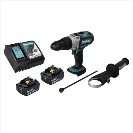 Taladro percutor inalámbrico Makita DHP 451 RG 18 V 80 Nm + 2 baterías 6,0 Ah + cargador