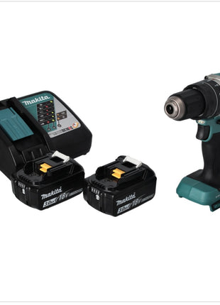 Makita DHP 484 RF Perceuse-visseuse à percussion sans fil 18 V 54 Nm brushless + 2x Batteries 3,0 Ah + Chargeur