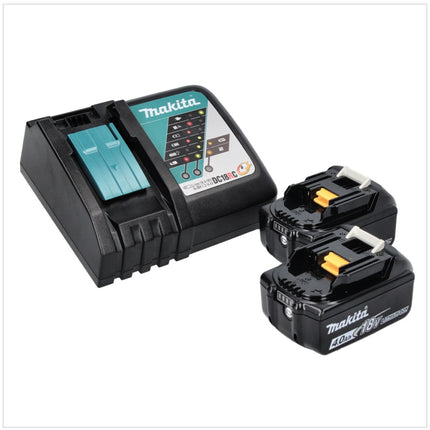 Taladro de percusión sin cable Makita DHP 484 RM 18 V 54 Nm sin escobillas + 2x batería recargable 4,0 Ah + cargador