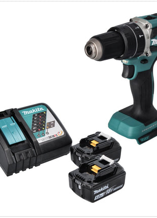 Makita DHP 484 RT Perceuse-visseuse à percussion sans fil 18 V 54 Nm brushless + 2x Batteries 5,0 Ah + Chargeur