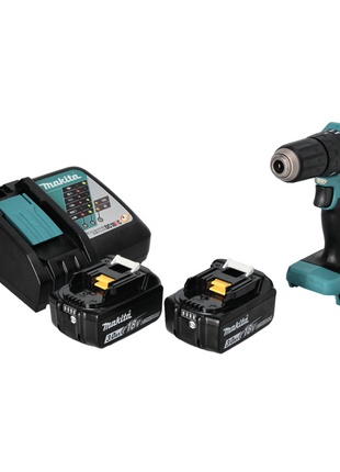 Makita DHP 483 RF Perceuse-visseuse à percussion sans fil 18 V 40 Nm Brushless + 2x Batteries 3,0 Ah + Chargeur