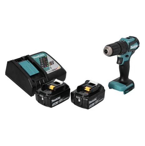 Makita DHP 483 RF 18 V 40 Nm Brushless Cordless Drill + 2x 3.0 Ah Batterie + Caricabatterie