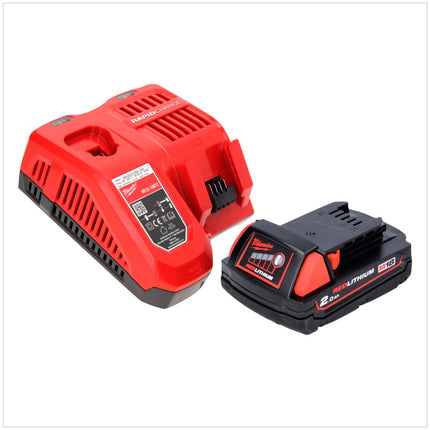 Milwaukee M18 FID2-201FC TX Cordless Impact Wrench 1/4" 226 Nm 18V + 1x Battery 2.0Ah + Charger + Limb Ruler + TX Case