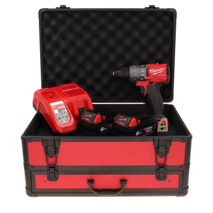 Taladro percutor inalámbrico Milwaukee M18 FPD2-602FC TX 18 V 135 Nm sin escobillas + 2x baterías 6,0 Ah + cargador + maletín TX
