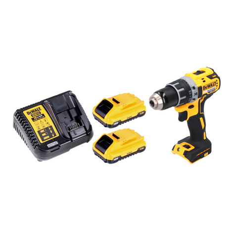 Taladro atornillador inalámbrico DeWalt DCD 791 L2 18 V 70 Nm sin escobillas + 2 baterías 3,0 Ah + cargador