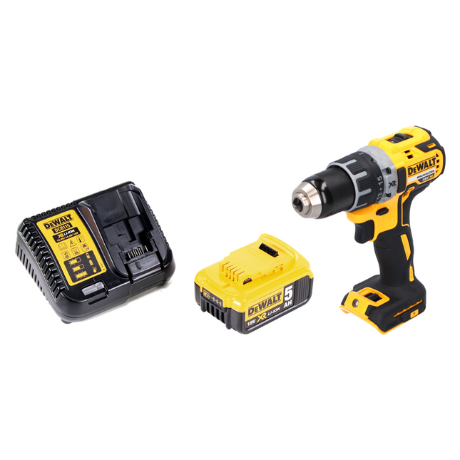 Trapano avvitatore a batteria DeWalt DCD 791 P1 18 V 70 Nm Brushless + 1x batteria 5,0 Ah + caricabatteria