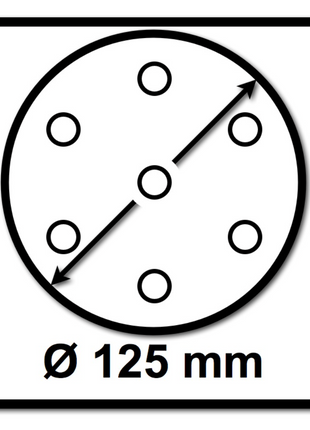 Placa de soporte Makita Placa de lijado de 125 mm (197922-4) para pulidoras excéntricas DPO / PO