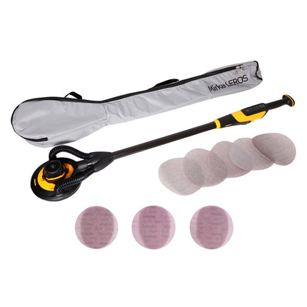 Mirka LEROS 950 CV Electric Wall and Ceiling Sander 5.0 mm 225mm 350W + Bag + 80x Sanding Discs
