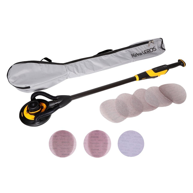 Mirka LEROS 950 CV Wall and Ceiling Sander 350W 5.0 mm - Stroke 225 mm + Bag + 80x Sanding Discs