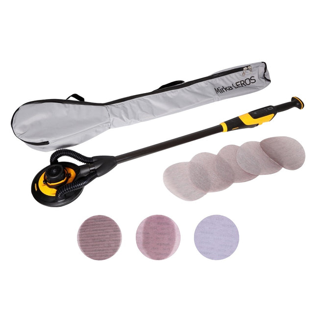 Mirka LEROS 950 CV Wall and Ceiling Sander 350W 5.0mm 225mm + Bag + 80x Sanding Discs