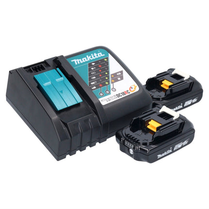 Taladro percutor a batería Makita DHR 171 RAJ 18 V 1,2 J SDS plus sin escobillas + 2x batería 2,0 Ah + cargador + Makpac