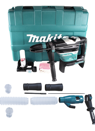 Martillo combinado a batería Makita DHR 400 ZKU 36 V (2 x 18 V) 8,0 J SDS Max Brushless + juego de aspiración + maletín - sin batería, sin cargador