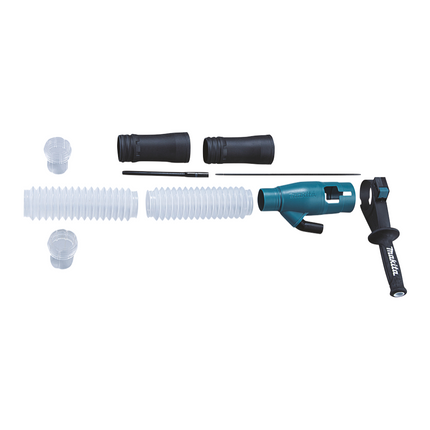 Martillo combinado a batería Makita DHR 400 ZKU 36 V (2 x 18 V) 8,0 J SDS Max Brushless + juego de aspiración + maletín - sin batería, sin cargador