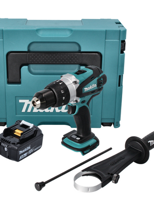 Taladro percutor inalámbrico Makita DHP 458 F1J 18 V 91 Nm + 1x batería 3,0 Ah + Makpac - sin cargador