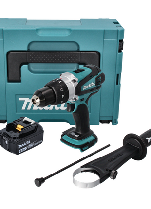 Makita DHP 458 M1J Perceuse-visseuse à percussion sans fil 18 V 91 Nm + 1x batterie 4,0 Ah + Makpac - sans chargeur