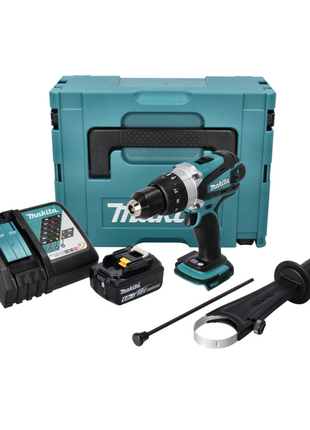 Taladro percutor inalámbrico Makita DHP 458 RG1J 18 V 91 Nm + 1x batería 6,0 Ah + cargador + Makpac