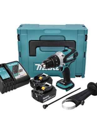 Taladro percutor inalámbrico Makita DHP 458 RGJ 18 V 91 Nm + 2x baterías 6,0 Ah + cargador + Makpac