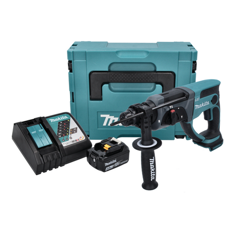 Makita DHR 202 RM1J Akku Kombihammer 18 V 2,0 J SDS Plus + 1x Akku 4,0 Ah + Ladegerät + Makpac