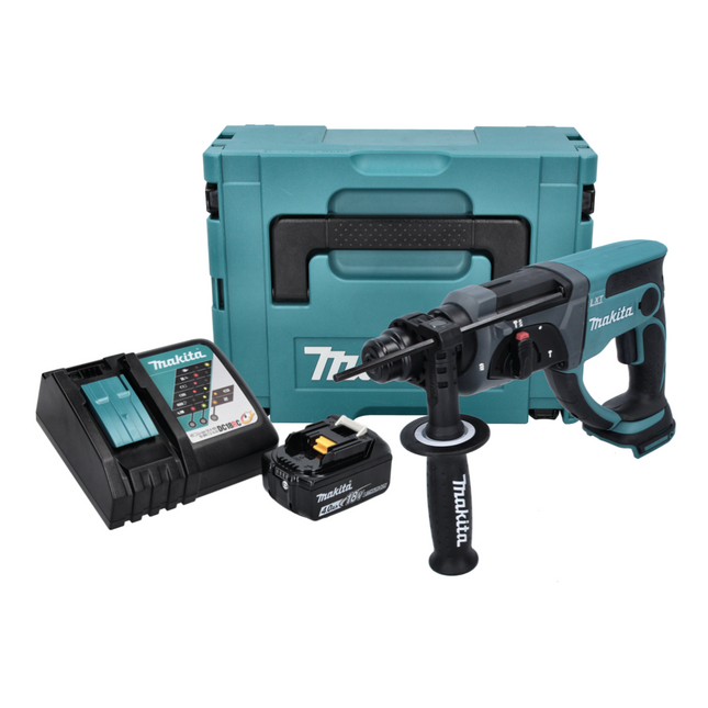Makita DHR 202 RM1J cordless combi hammer 18 V 2.0 J SDS Plus + 1x rechargeable battery 4.0 Ah + charger + Makpac