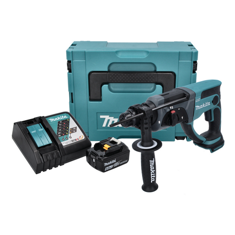 Martillo combinado a batería Makita DHR 202 RG1J 18 V 2,0 J SDS Plus + 1x batería 6,0 Ah + cargador + Makpac