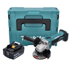 Makita DGA 452 F1J Amoladora angular sin cable 18 V 115 mm + 1x batería recargable 3,0 Ah + Makpac - sin cargador