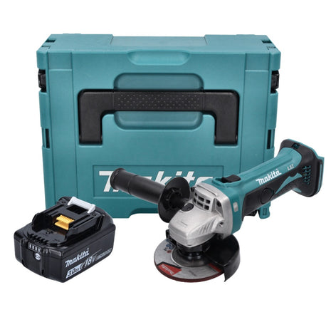 Makita DGA 452 F1J Smerigliatrice angolare a batteria 18 V 115 mm + 1x batteria ricaricabile 3,0 Ah + Makpac - senza caricabatterie