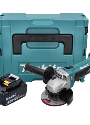 Makita DGA 452 G1J Meuleuse d'angle sans fil 18 V 115 mm + 1x Batterie 6,0 Ah + Makpac - sans chargeur