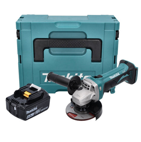 Makita DGA 452 G1J Akumulatorowa szlifierka kątowa 18 V 115 mm + 1x akumulator 6,0 Ah + Makpac - bez ładowarki