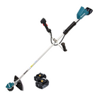 Desbrozadora de batería Makita DUR 368 AF 36 V (2 x 18 V) de dos mangos sin escobillas + 2x batería 3,0 Ah - sin cargador