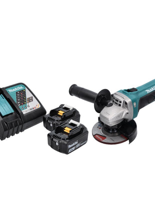 Amoladora angular a batería Makita DGA 452 RF 18 V 115 mm + 2x baterías 3,0 Ah + cargador