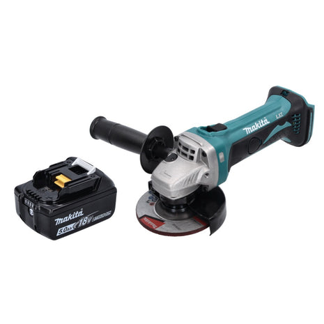 Amoladora angular a batería Makita DGA 452 T1 18 V 115 mm + 1x batería 5,0 Ah - sin cargador