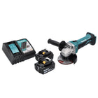 Amoladora angular sin cable Makita DGA 452 RT 18 V 115 mm + 2x batería recargable 5,0 Ah + cargador