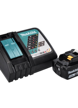 Makita DSS 611 RT1 Scie circulaire sans fil 18 V 165 mm + 1x Batterie 5,0 Ah + Chargeur