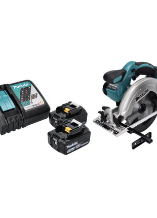 Makita DSS 611 RT Scie circulaire sans fil 18 V 165 mm + 2x Batteries 5,0 Ah + Chargeur