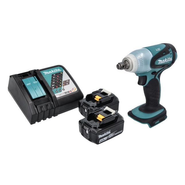 Makita DTW 251 RM cordless impact wrench 18 V 230 Nm 1/2" + 2x rechargeable battery 4.0 Ah + charger