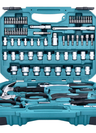 Makita Handwerkzeug Set 76 tlg. Chrom Vanadium Stahl ( E-10899 ) Bit / Zange / Hammer / Ratsche / Schraubendreher - Toolbrothers