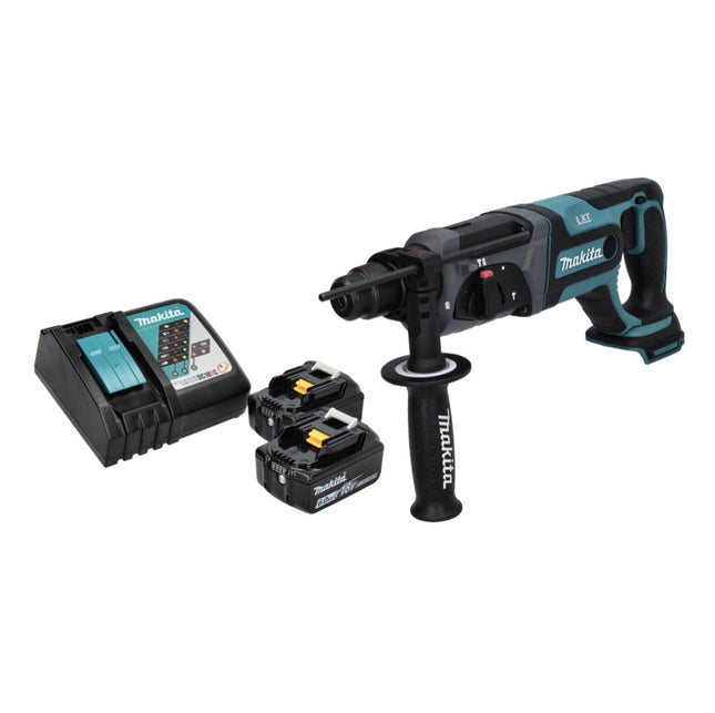 Makita DHR 241 RG cordless hammer drill 18 V 2.0 J SDS plus + 2x rechargeable battery 6.0 Ah + charger