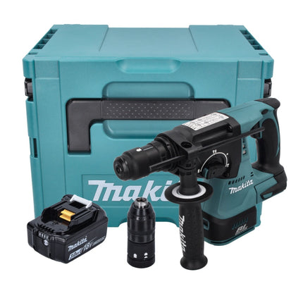 Makita DHR 243 F1J cordless hammer drill 18 V 2.0 J SDS plus Brushless + 1x rechargeable battery 3.0 Ah + Makpac - without charger