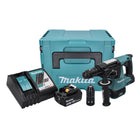 Taladro percutor a batería Makita DHR 243 RT1J 18 V 2,0 J SDS plus sin escobillas + 1x batería 5,0 Ah + cargador + Makpac