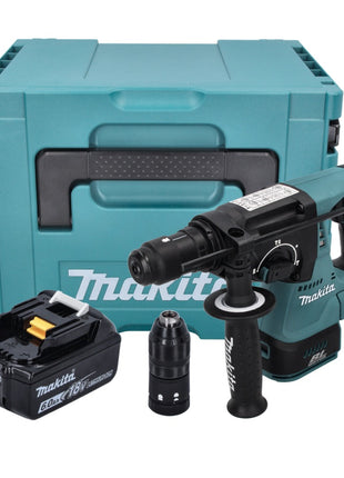 Taladro percutor inalámbrico Makita DHR 243 G1J 18 V 2,0 J SDS plus sin escobillas + 1x batería 6,0 Ah + Makpac - sin cargador