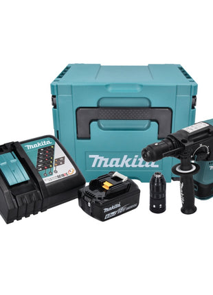 Taladro percutor inalámbrico Makita DHR 243 RG1J 18 V 2,0 J SDS plus sin escobillas + 1x batería 6,0 Ah + cargador + Makpac