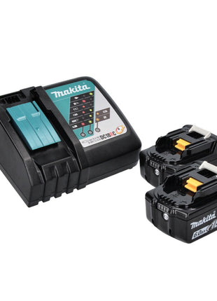 Taladro percutor a batería Makita DHR 243 RGJ 18 V 2,0 J SDS plus sin escobillas + 2x batería 6,0 Ah + cargador + Makpac