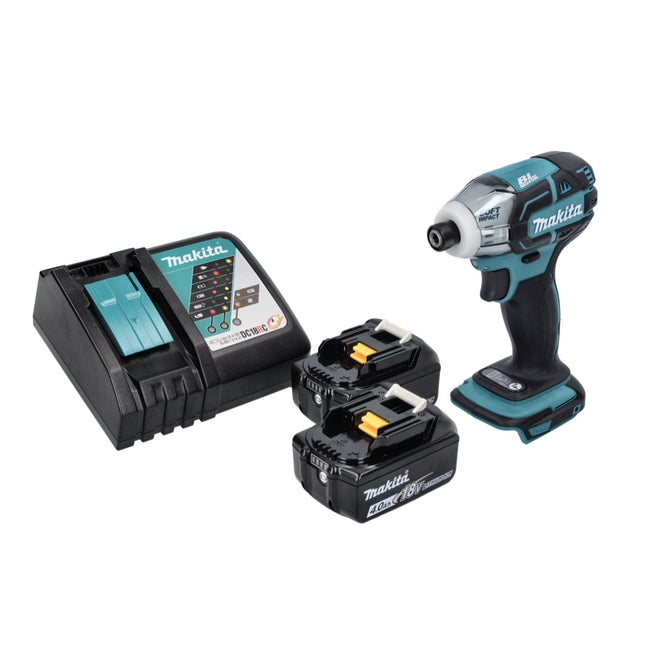 Makita DTS 141 RM cordless impulse screwdriver 18 V 40 Nm 1/4" brushless + 2x rechargeable battery 4.0 Ah + charger
