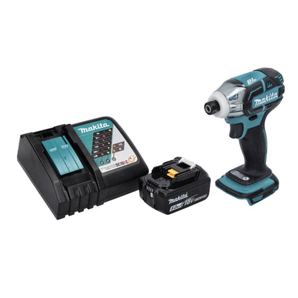 Makita DTS 141 RT1 cordless impulse screwdriver 18 V 40 Nm 1/4" brushless + 1x rechargeable battery 5.0 Ah + charger