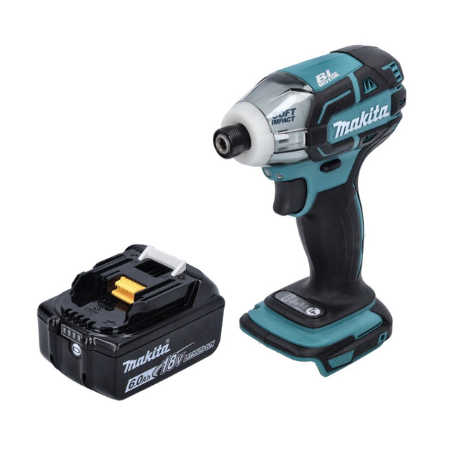 Makita DTS 141 G1 cordless impulse screwdriver 18 V 40 Nm 1/4" brushless + 1x rechargeable battery 6.0 Ah - without charger