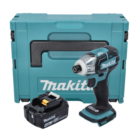 Makita DTS 141 M1J destornillador de impulso inalámbrico 18 V 40 Nm 1/4" sin escobillas + 1x batería 4,0 Ah + Makpac - sin cargador