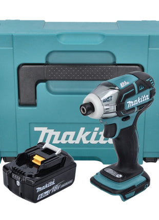 Makita DTS 141 G1J destornillador de impulso inalámbrico 18 V 40 Nm 1/4" sin escobillas + 1x batería 6,0 Ah + Makpac - sin cargador