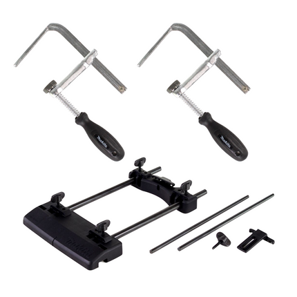 Adaptador carril guía Makita ( 194579-2 ) + 2x abrazaderas ( 194385-5 ) para fresa RP DRT
