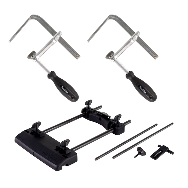 Makita guide rail adapter ( 194579-2 ) + 2x screw clamp ( 194385-5 ) for router RP DRT