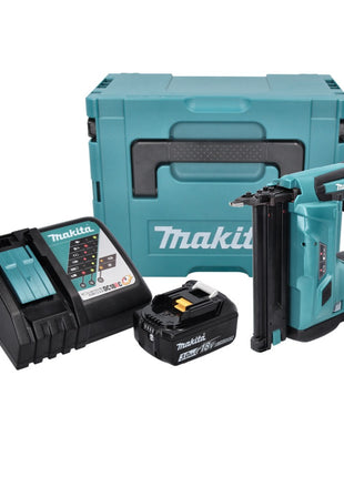 Clavadora con cabezal de batería Makita DBN 500 RF1J 18 V 15-50 mm + 1x batería 3,0 Ah + cargador + Makpac